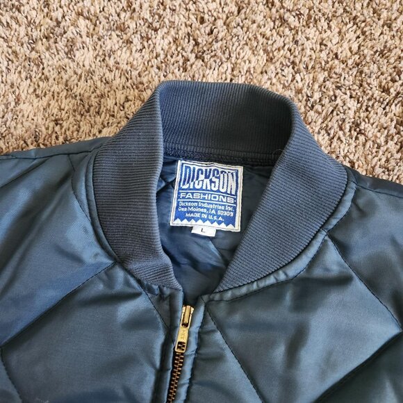 Quilted Bomber Jacket Vintage Dickson Outdoor USA Retro Sportswear Workwear - Picture 2 of 8